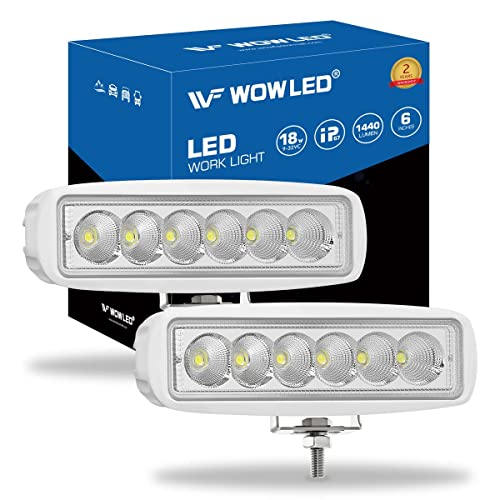 Wfpower Boat Light 2 Pack, Led Marine Spotlights Waterproof, 6 Inch Deck Dock Flood Light For Boat Accessories Pontoon Fishing T