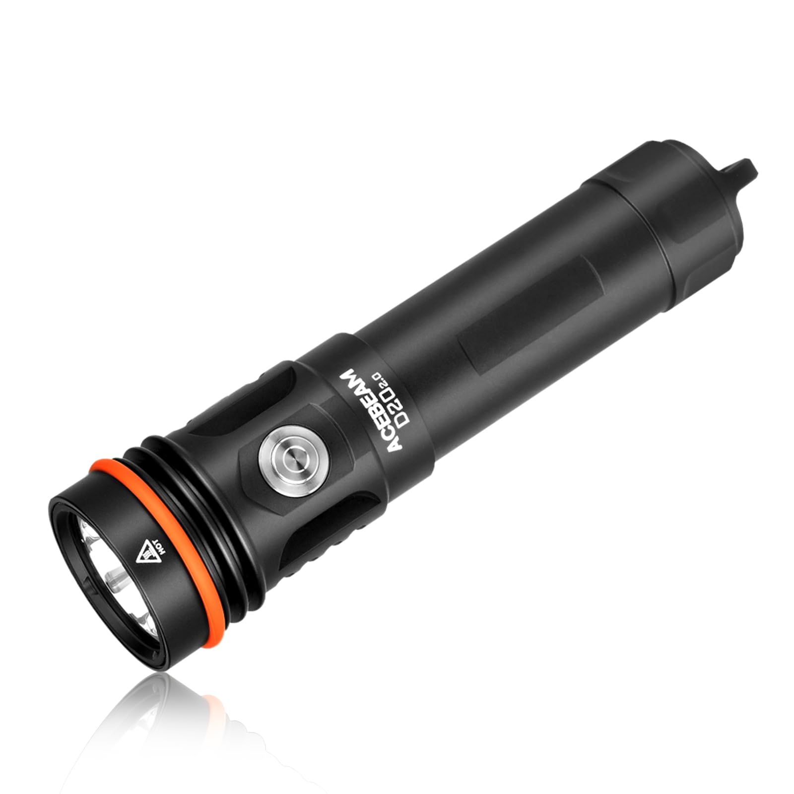 ACEBEAM D20 2200 High Lumens Dive Light Rechargeable, 200 Meters Underwater Depth Scuba Diving Flashlight, 500 Meters Beam Dista