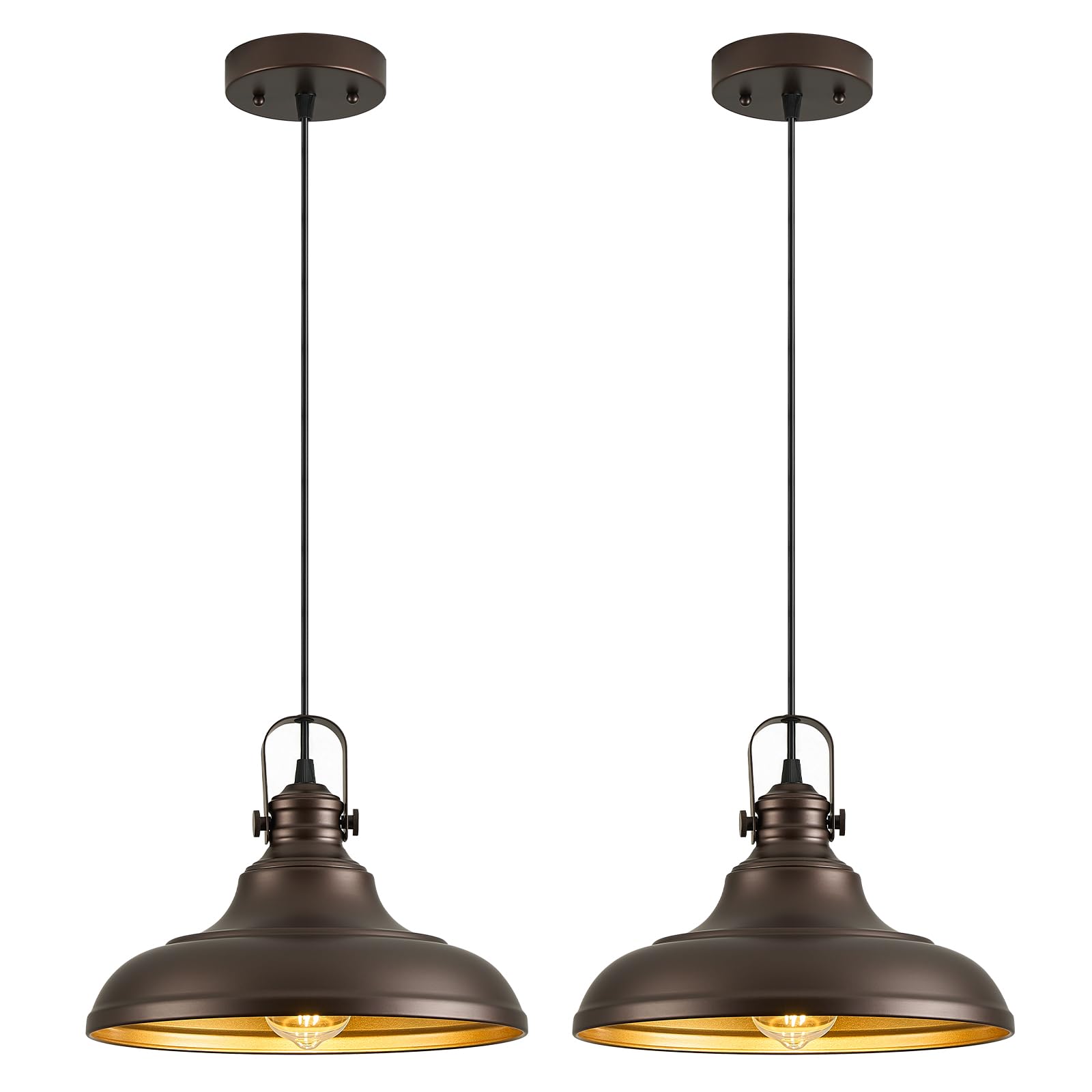 Haolaike Oil Rubbed Bronze Pendant Light, Metal, 2 Packs, Modern Design for Kitchen Island, Model Haolaike-ORB-Pendant-Light