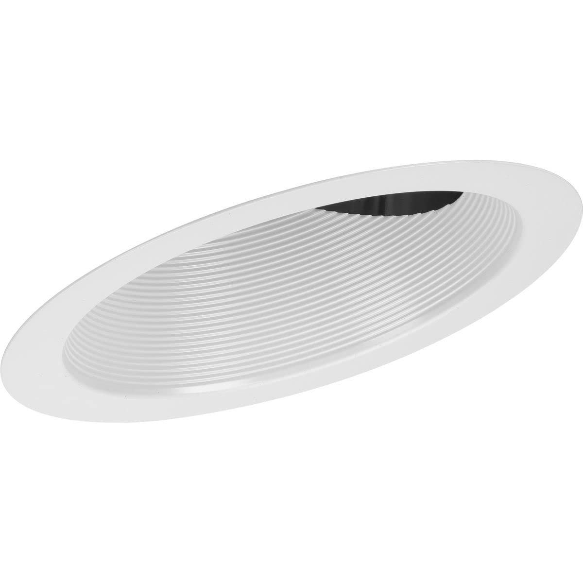 Progress Lighting P806008-028 6 Recessed Sloped Ceiling Step Baffle Trim Satin White 6 Housing (P605A Series)