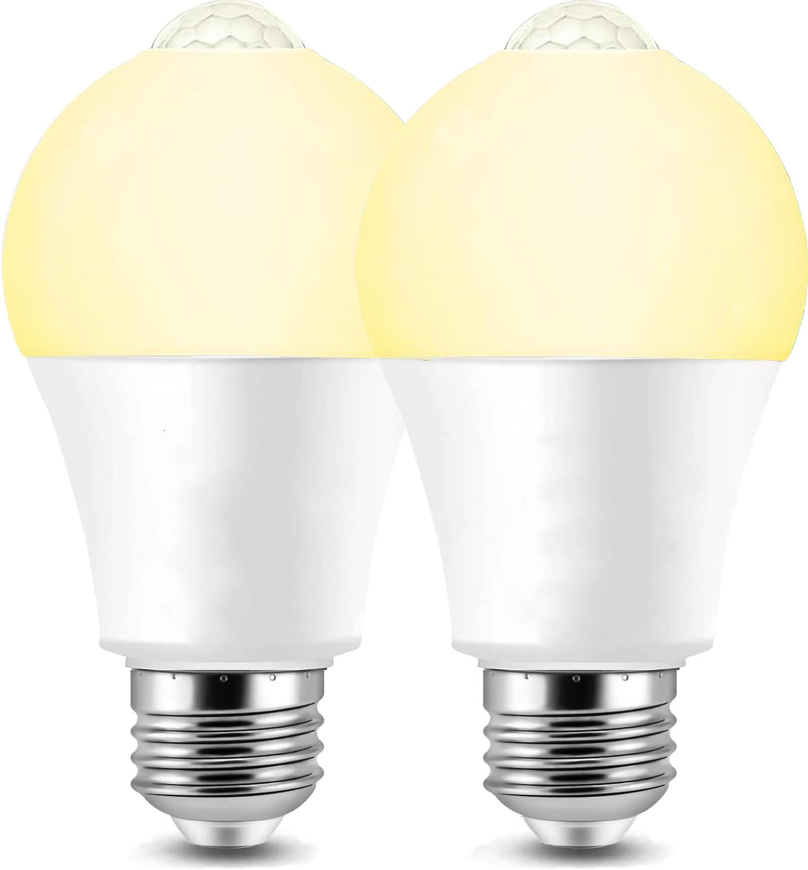 U4GLORY Motion Sensor Light Bulbs, LED 9W (60W Equivalent), 800lm, E26, 3000K, Warm White, 2 Pack, Indoor/Outdoor