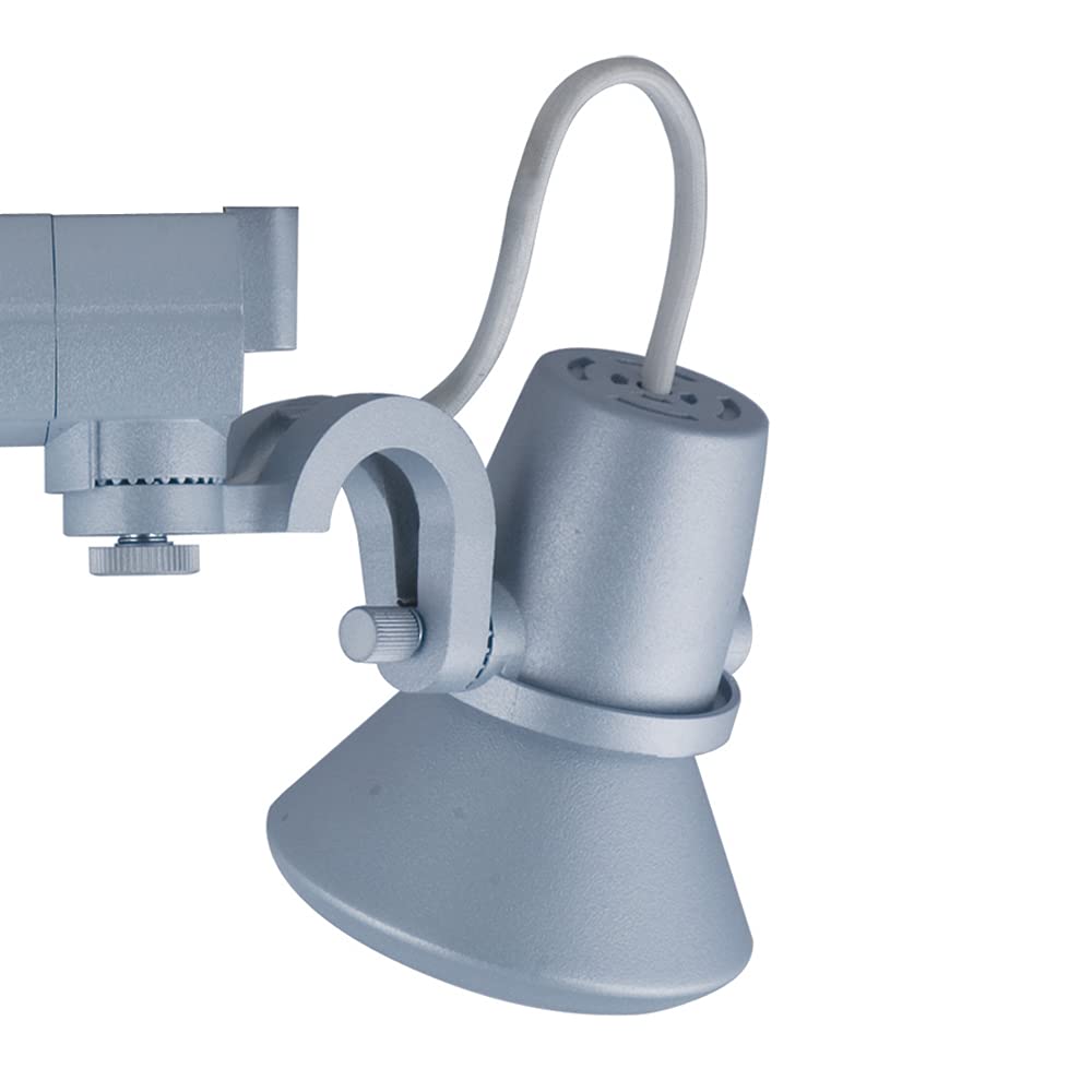 Jesco Lighting Hhv904P20-S Contempo 904 Series Line Voltage Track Light Fixture, Par20, Silver Finish