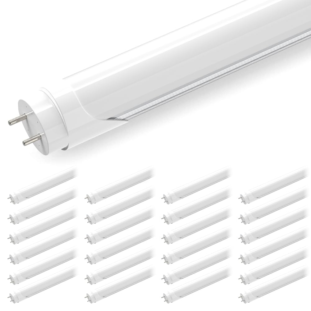 JESLED LED T8 Tube Lights 4FT, 24W, 3200LM, Frosted, 25 Pack, Model QY-T84FT-G13-A2-FC-C