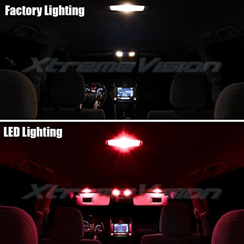 Xtremevision Interior Led For Scion Fr-S Frs 2013-2015 (10 Pieces) Red Interior Led Kit + Installation Tool