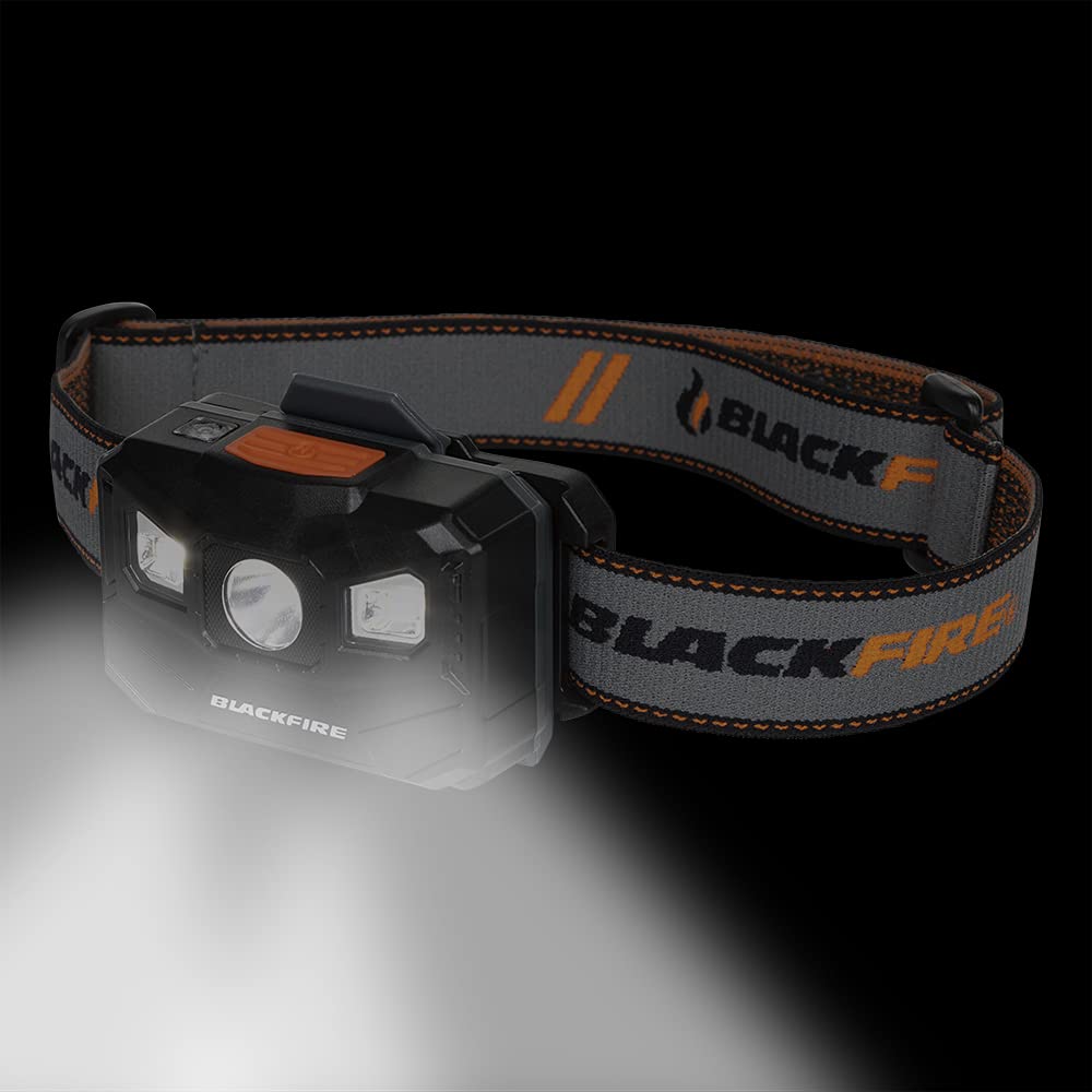 Blackfire Rechargeable LED Headlamp, BBM6048, 3 Modes, Spot & Flood Light, Black