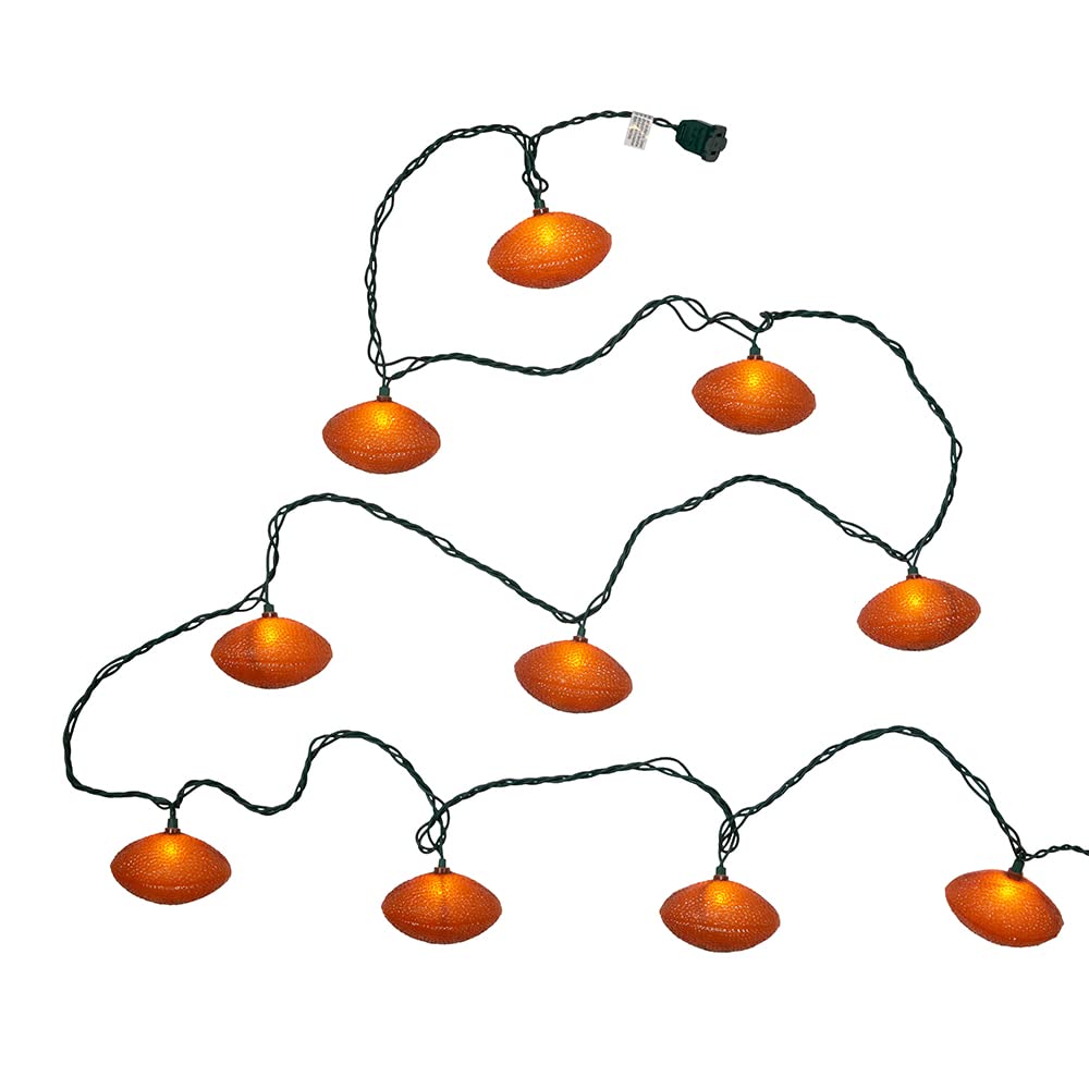 Kurt S. Adler Kurt Adler Ul1368 Football Set, 10 Lights, Brown