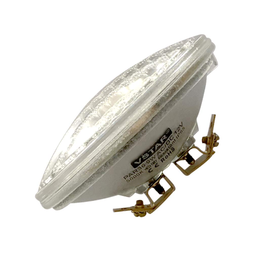 VSTAR LED PAR36 9W Landscape Lamp, 12V AC/DC, Waterproof, Cool White, Glass, 1 Count