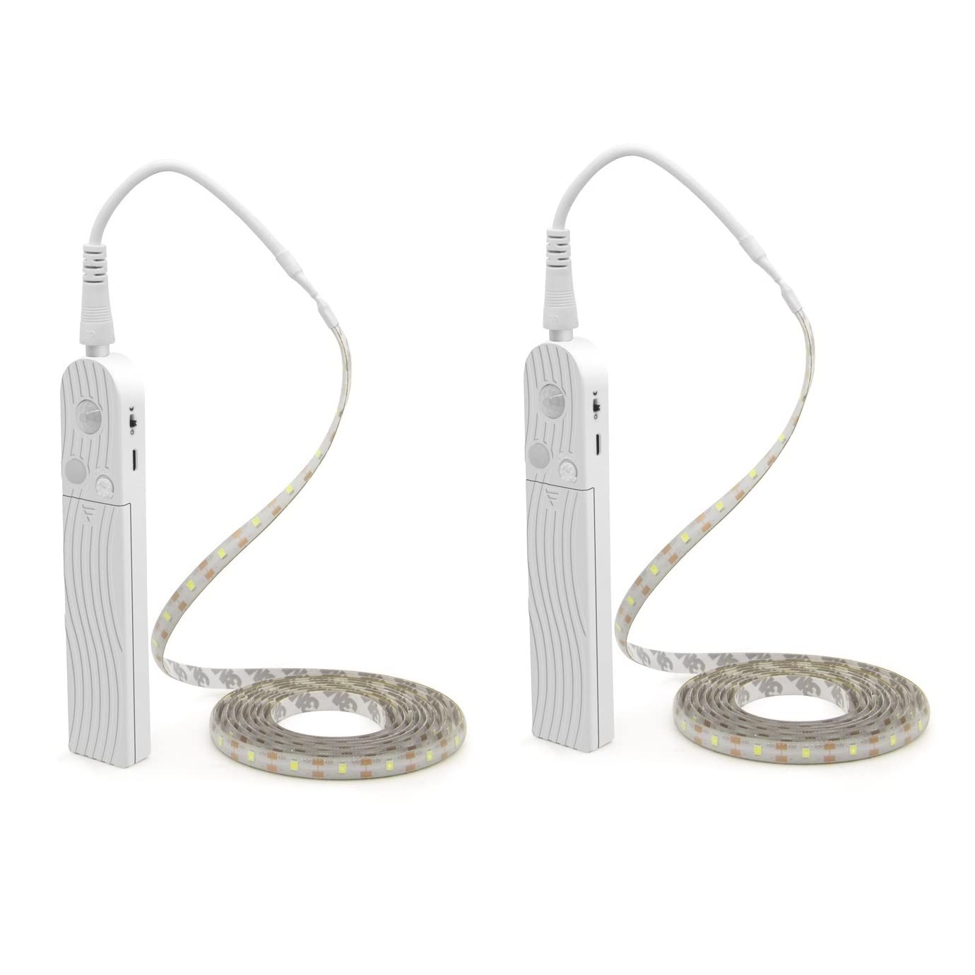 CFGROW LED Under Cabinet Lighting Motion Sensor, 10Ft Four Modes Bed Stairs Wardrobe Lamp Tape, Waterproof 5V USB LED Closet Nig
