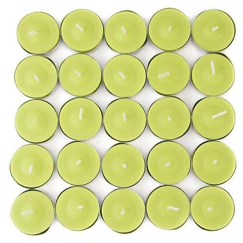 Zest Candle 100-Piece Tealight Candles, Lime Green Citronella