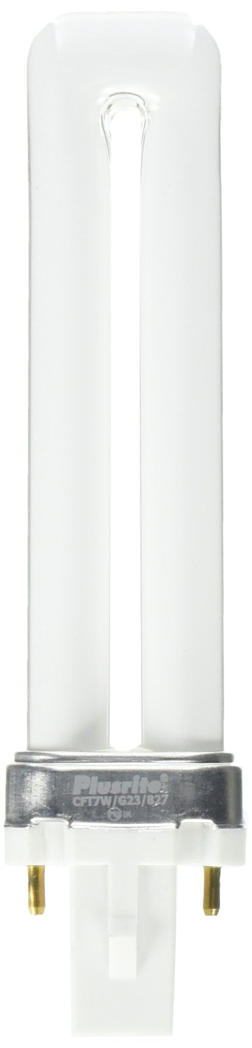 Plusrite 4003 7W CFL Light Bulb, Compact Fluorescent, 2 Pin G23 Base, 2700K
