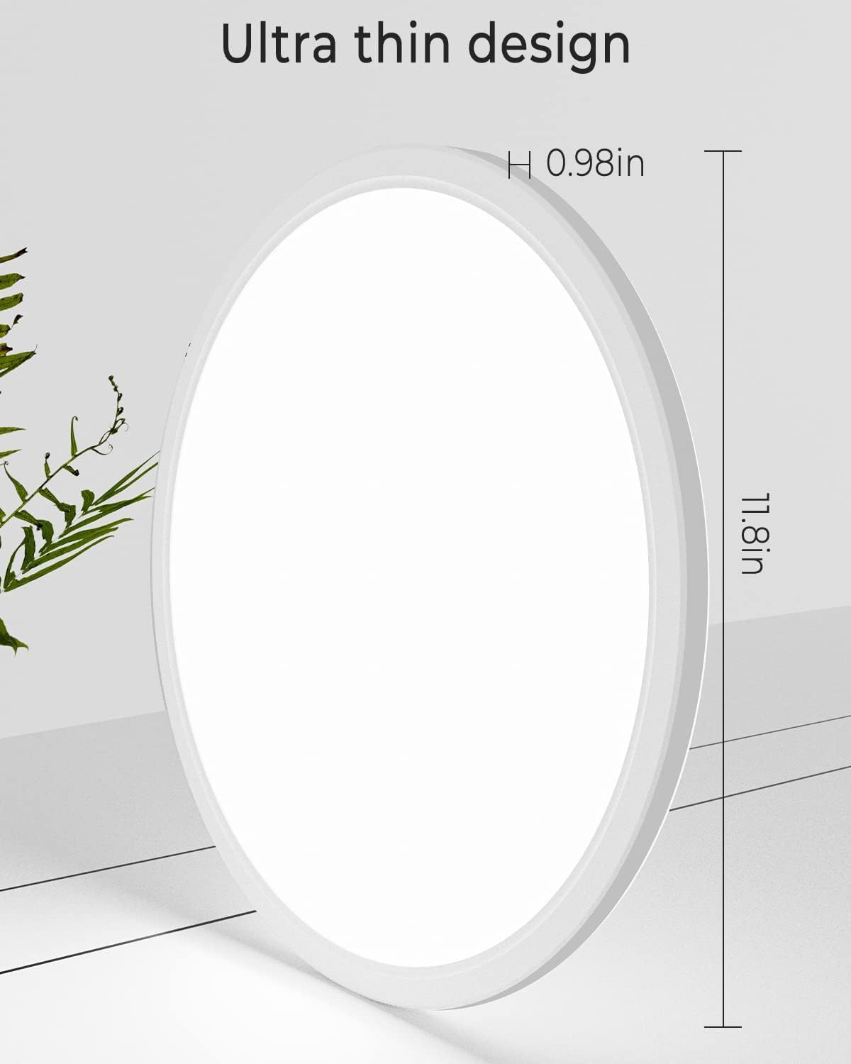 Zemty 4Pack 12 Inch Led Flush Mount Light, 28W 3200Lm Super Slim Ceiling Light Fixtures, 3000K/4500K/6000K Selectable Ceiling La