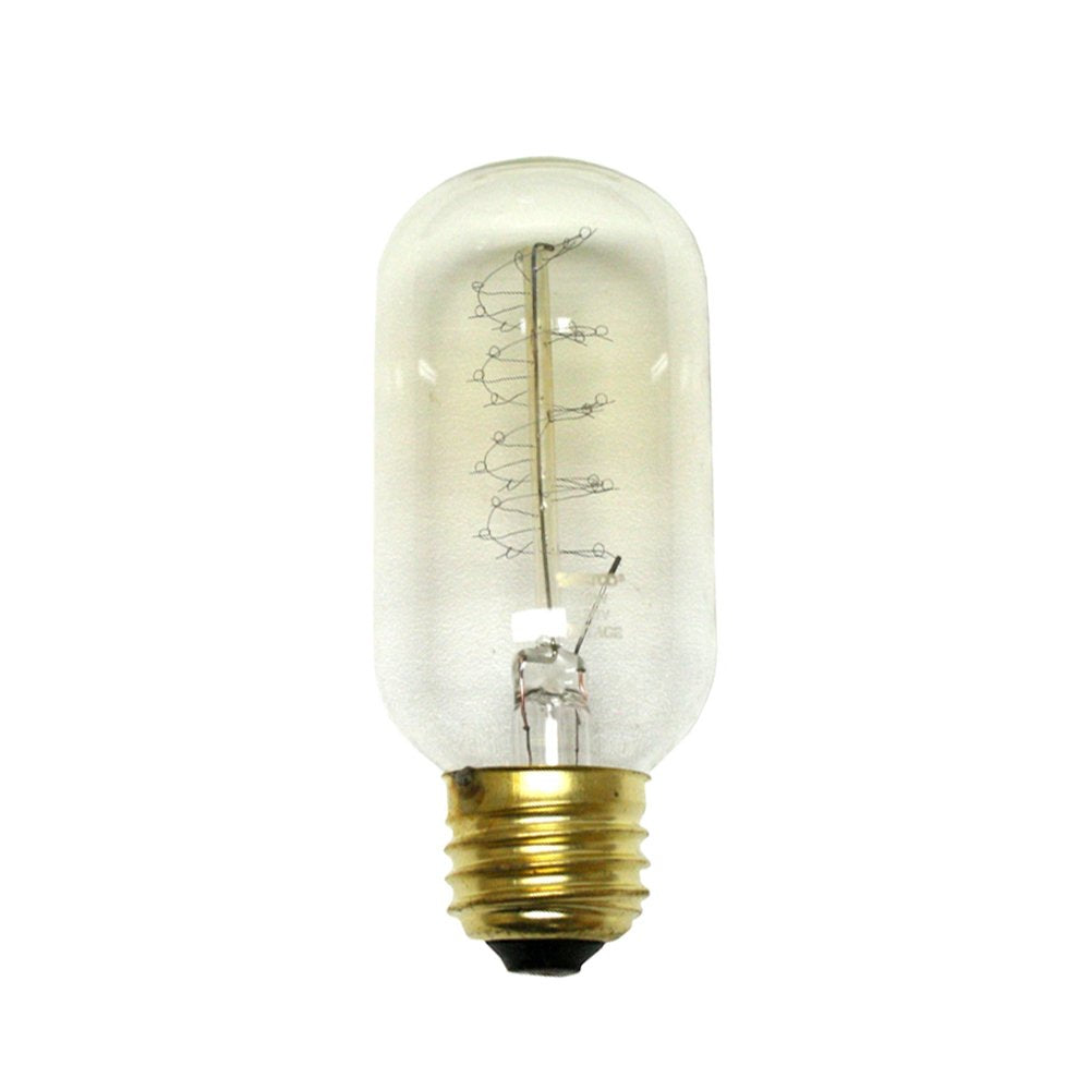 Satco S2416 40 Watt 135 Lumens T14 Incandescent Medium Base Soft White 2700K Vintage Spiral Coil Design Light Bulb, Dimmable,Cle