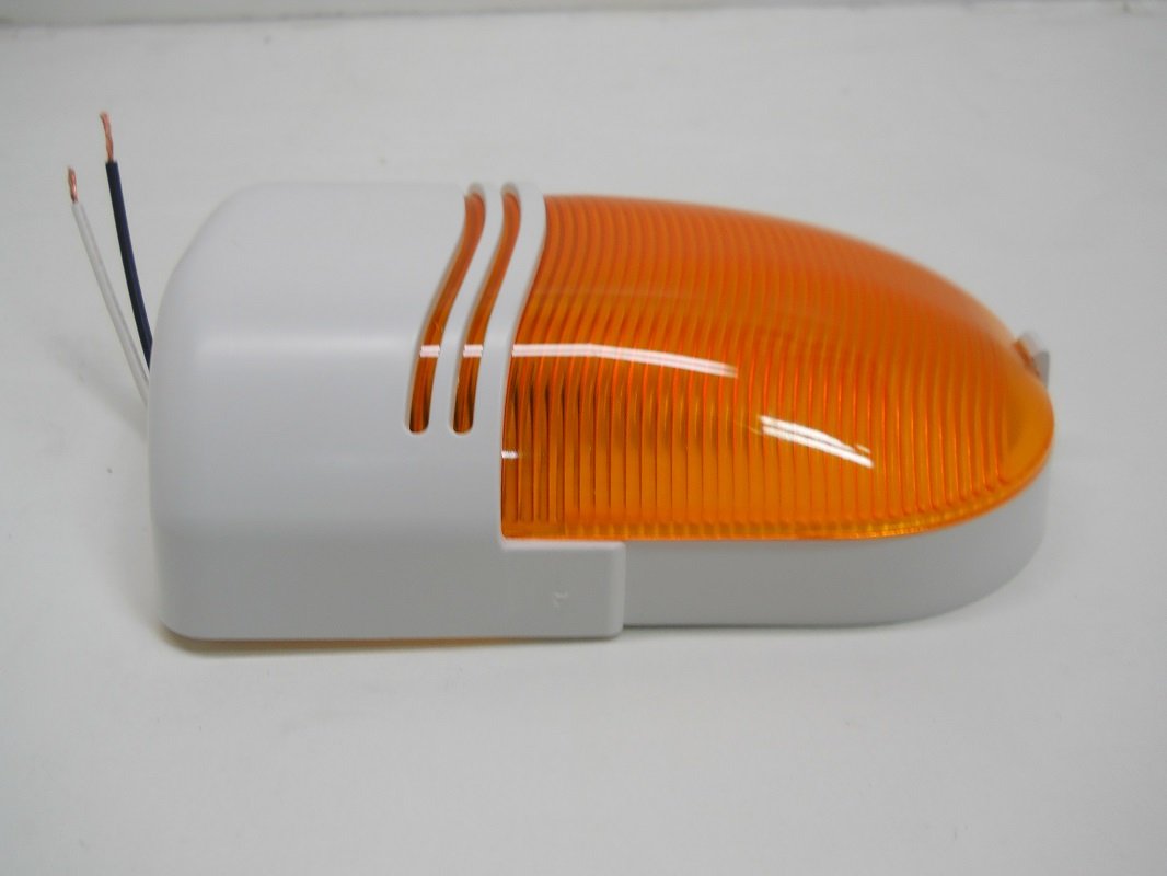 Command Electronics 12V Amber Rv Camper Trailer Porch Security Scare Outside Light/Single Bulb
