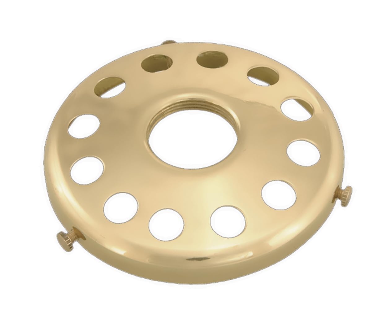 B&P Lamp® 4in Screw-On Uno Shade Holder, Unfinished Brass, Metal Construction