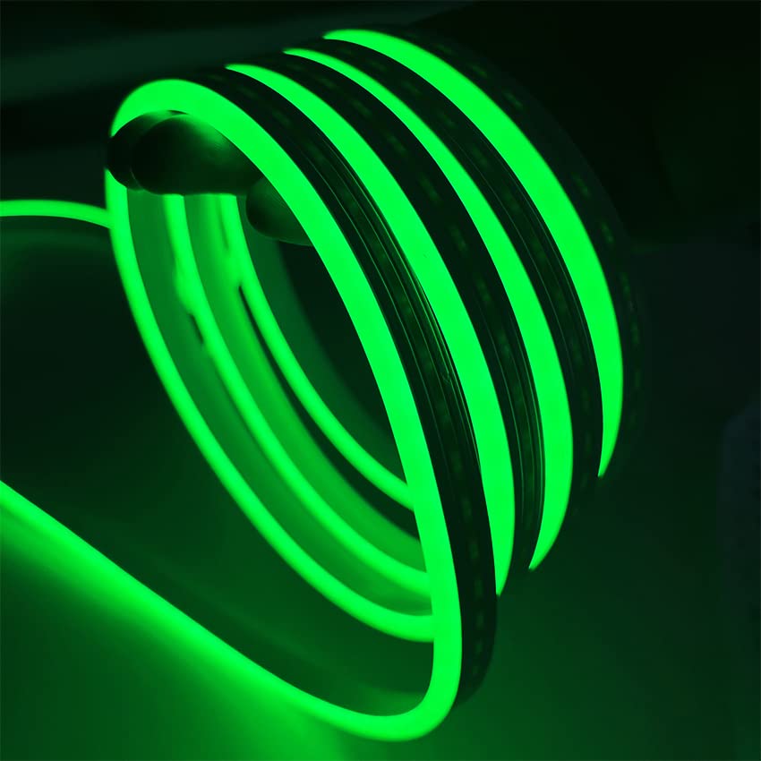 Vasten LED Neon Strip Light - Neon Flex LED 16.4ft/5m 12V DC Silicone Flexible Strip Cut 1cm for Indoor Outdoor DYI Signage Deco