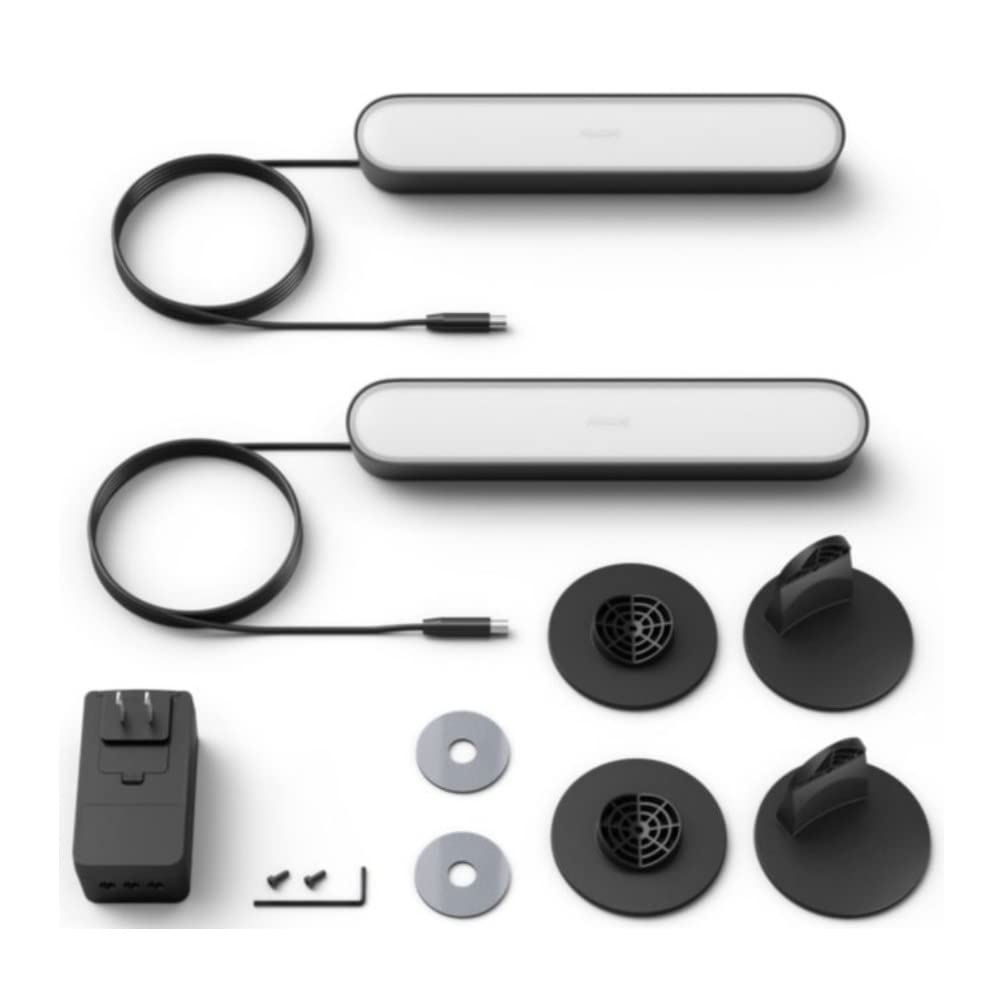 Philips Hue Smart Play Light Bar Kit - 2 Pack, Color-Changing LED, Black, Requires Bridge, Model 7820230U7