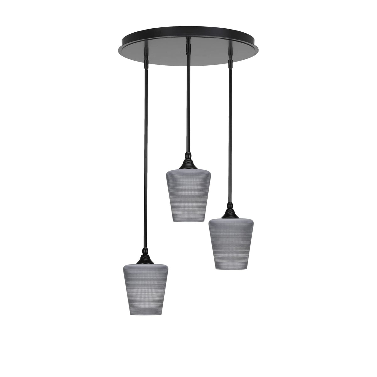 Empire 3 Light Cluster Pendalier in Matte Black Finish (2183-MB-4032)