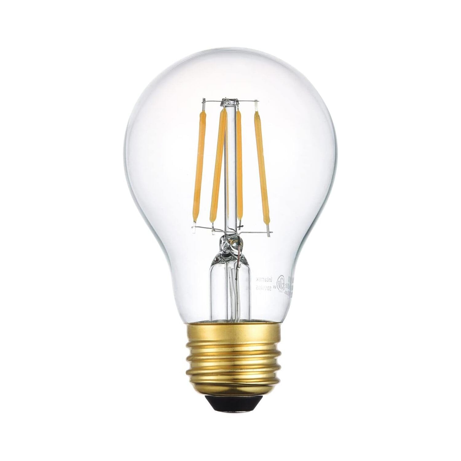 Elitco Lighting LED 3000K Nostalgic Filament 6 Watts 600 lumens A19 Light Bulb (Pack of 6)