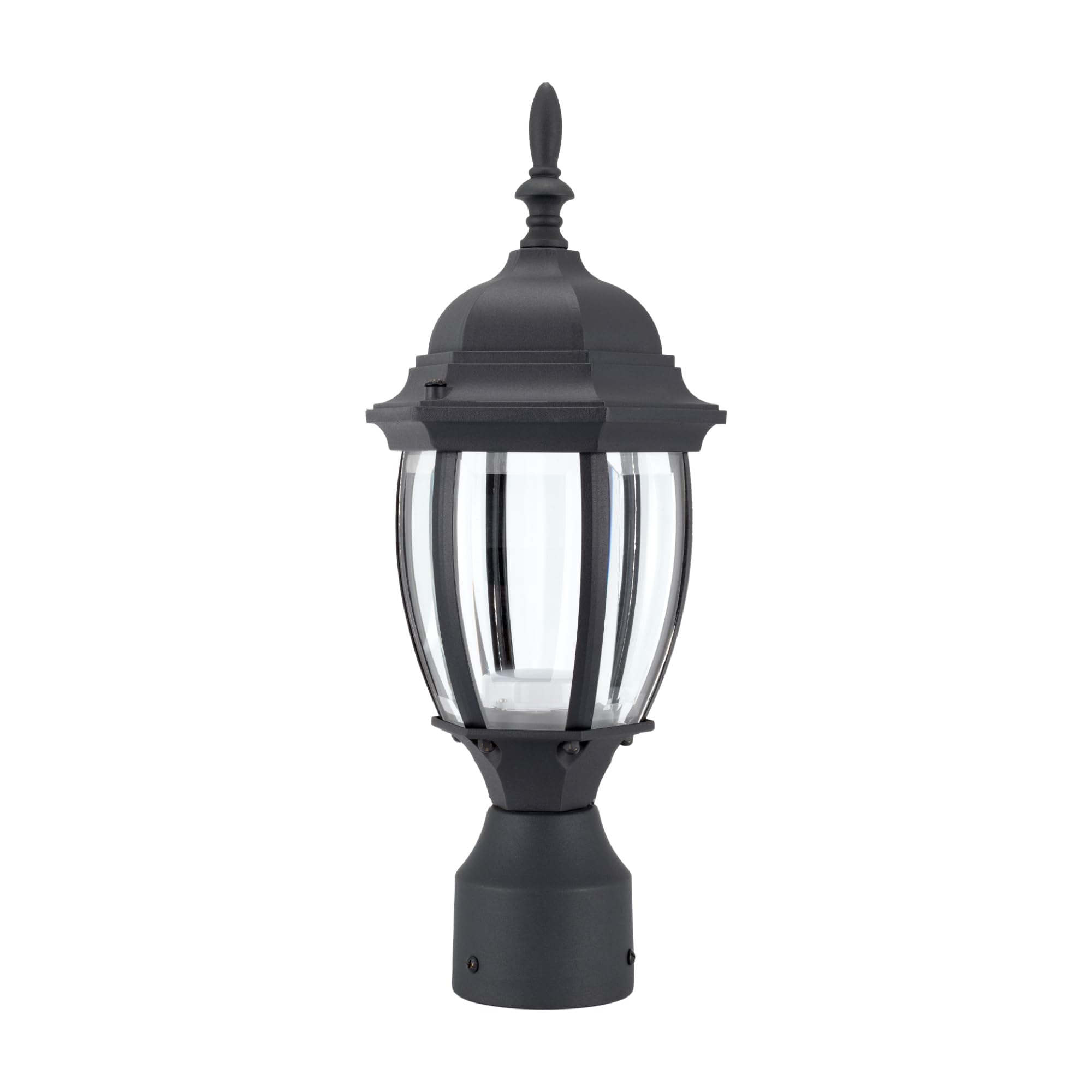LIT-PaTH LED Outdoor Post Light Fixture, 800 Lumens, 3000K Warm White, Aluminum, Matte Black, Model LT-PL00130K-BK-1PK
