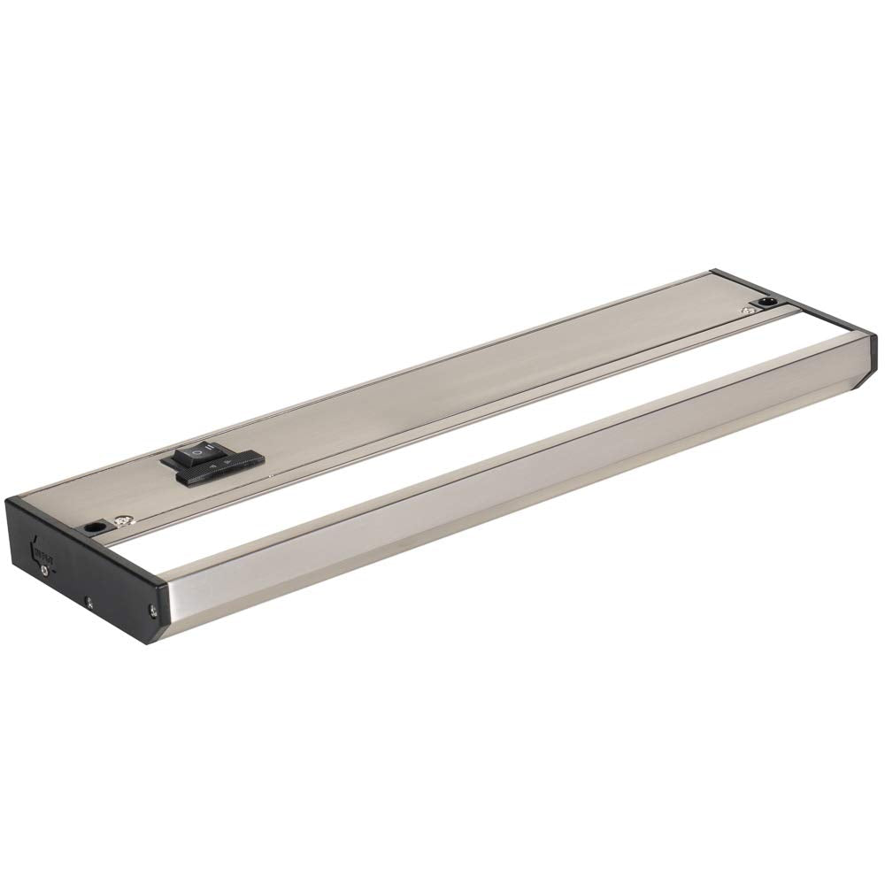 NSL LED Under Cabinet Lighting, Dimmable, 12 Inch, Satin Nickel, 3 Color Temperatures (2700K, 3000K, 4000K), Model LTSP
