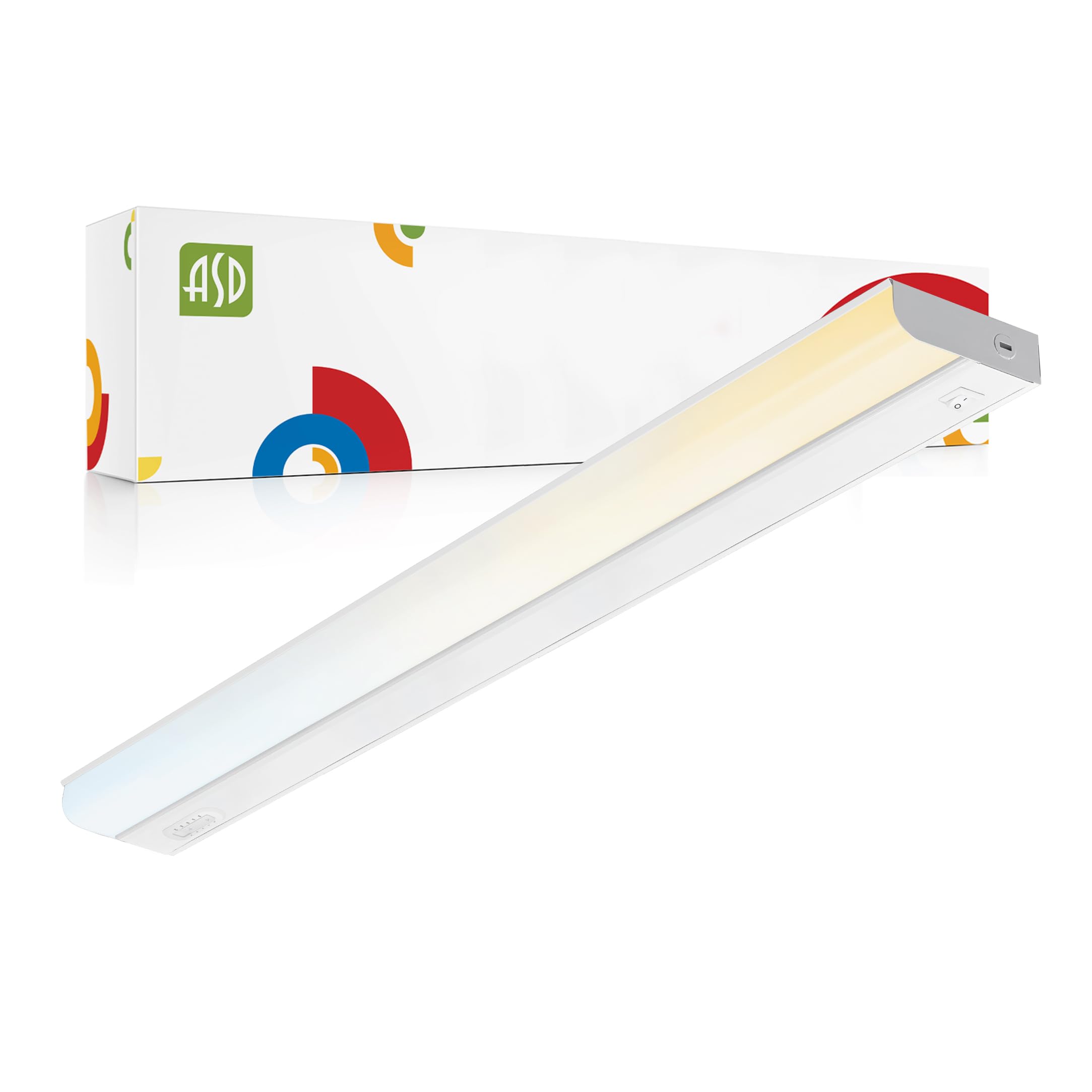 ASD 32 Inch LED Under Cabinet Lighting Hardwired, On/Off & Color Temp Switch, 16W 1436LM, 5 CCT 2700K-5000K CRI90+, Dimmable Und