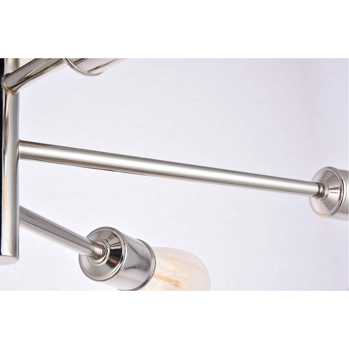 Living District Axel 5-Light Metal Wall Sconce in Polished Nickel