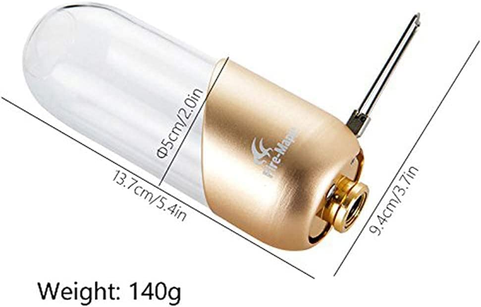 Fire-Maple Orange Camping Lantern | Propane/Isobutane | Aluminum & Glass | Model OrangeLamp