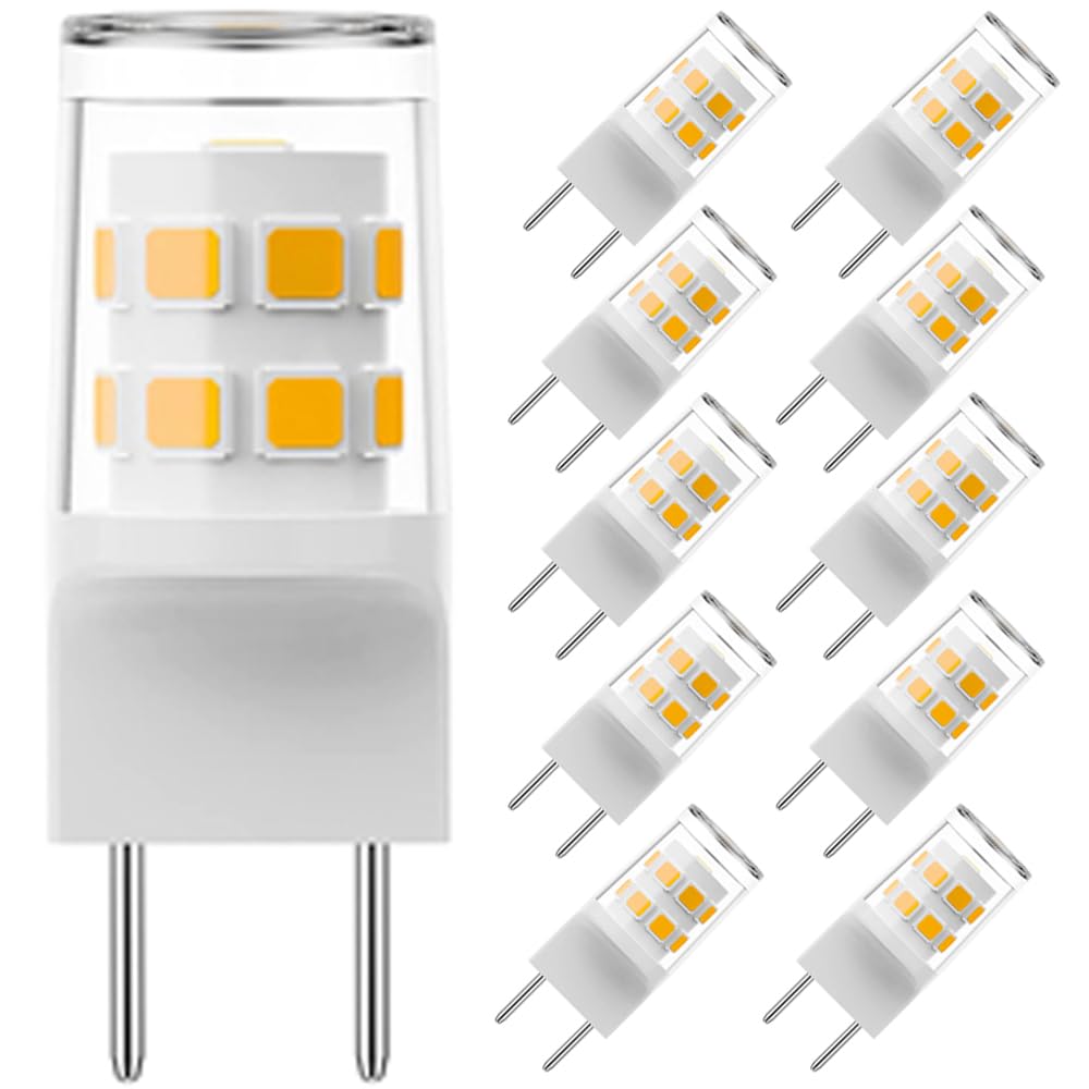 Fglyniy G8 Led Bulb 3W Equivalent To G8 Halogen Bulb 20W-25W, T4 Light Bulb Bi-Pin G8/Gy8.6 Base, G8 Bulb Warn White 3000K, Ac 1