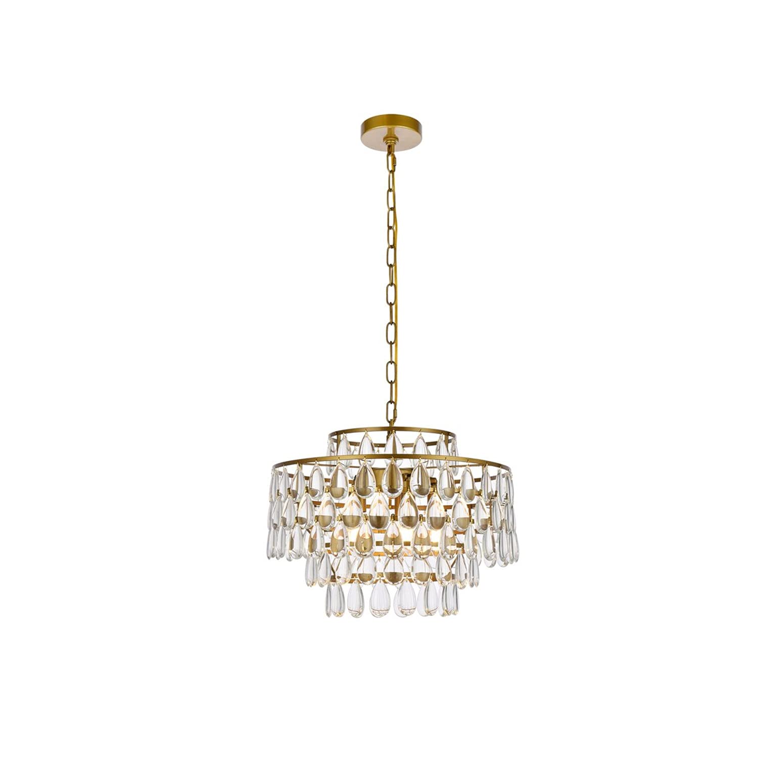 Elegant Lighting Indoor Modern Home Decorative Bright Mila 18 inch Pendant in Brass
