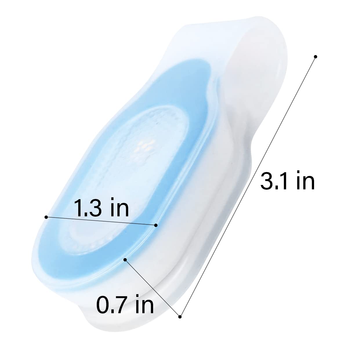 Pozlle LED Flashlight - Clip-On Night Light with Strong Magnetic Grip, Blue, Model HLYD for Hiking, Dog Walking, Running, Nursing, Police.