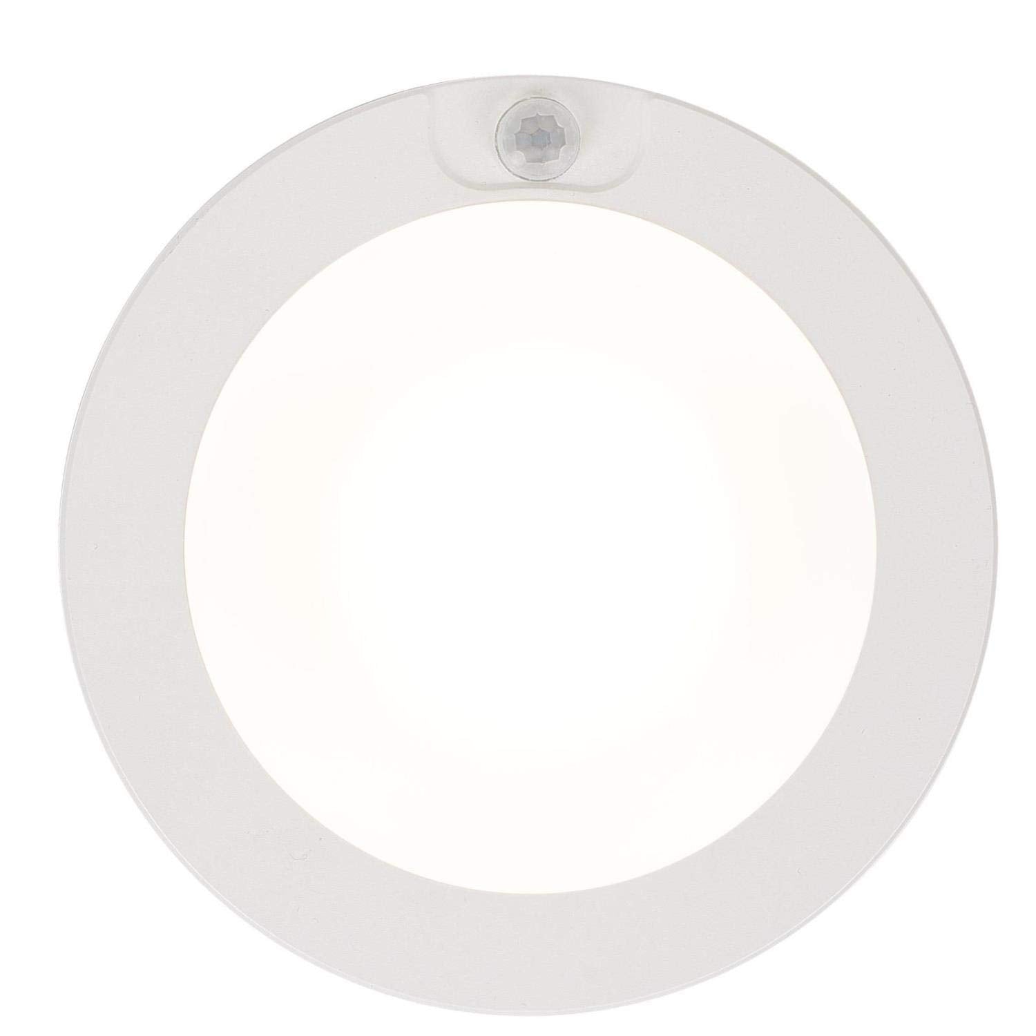 Westinghouse 6111800 LED Flush Mount Ceiling Light Fixture, 7W, Motion Sensor, 4000K, White Finish, Frosted Shade