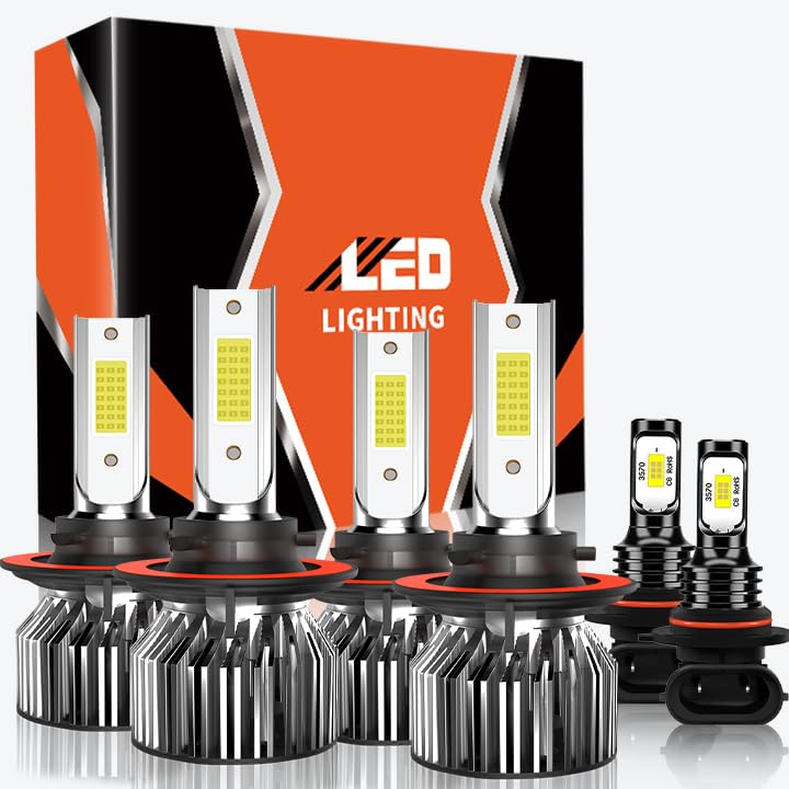 TXBILMOO Fog Light Bulbs Kit, 32000LM 300% Brightness, 6500K White, Aluminum, Compatible with Ford F250 F350 F450 Super Duty 