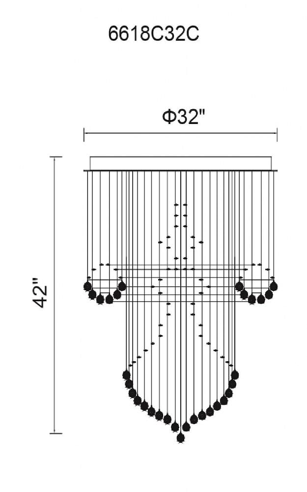 12 Light  Flush Mount with Chrome finish