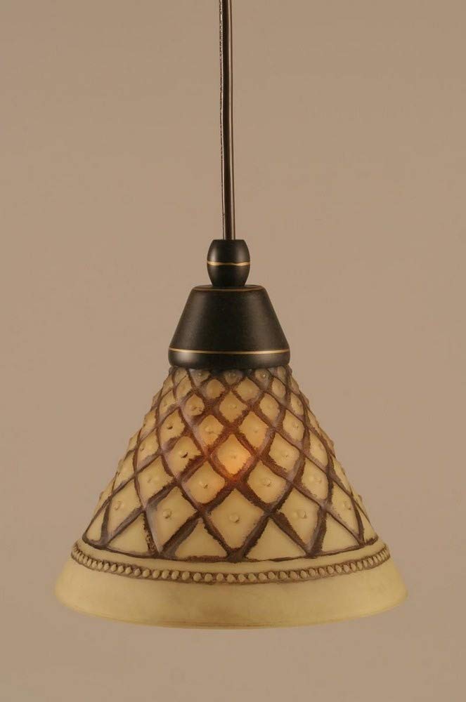 Toltec Lighting 1 Light Mini Pendant In Dark Granite (22-Dg-7185)
