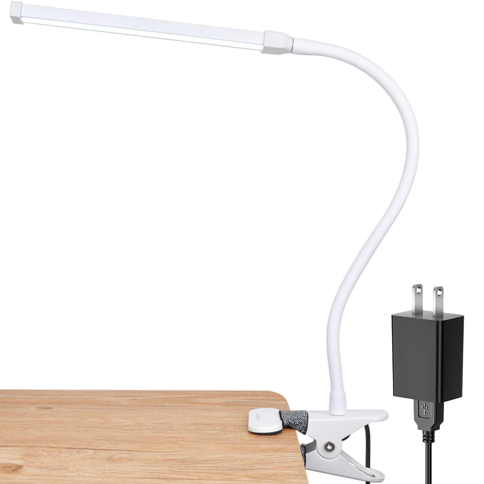 LEPOWER Led Clip on Light/Reading Light, 5W Book Light for Reading in Bed with Gooseneck, Adjustable Color Temperature Clip Ligh