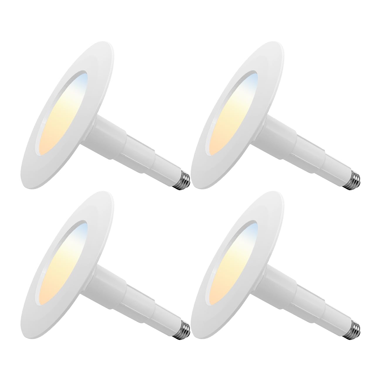 Jolux 4-Pack 5/6'' 5CCT Retrofit LED Recessed Lighting,Selectable 2700K/3000K/3500K/4000K/5000K,12W=60W,800Lumen,Dimmable Can Li
