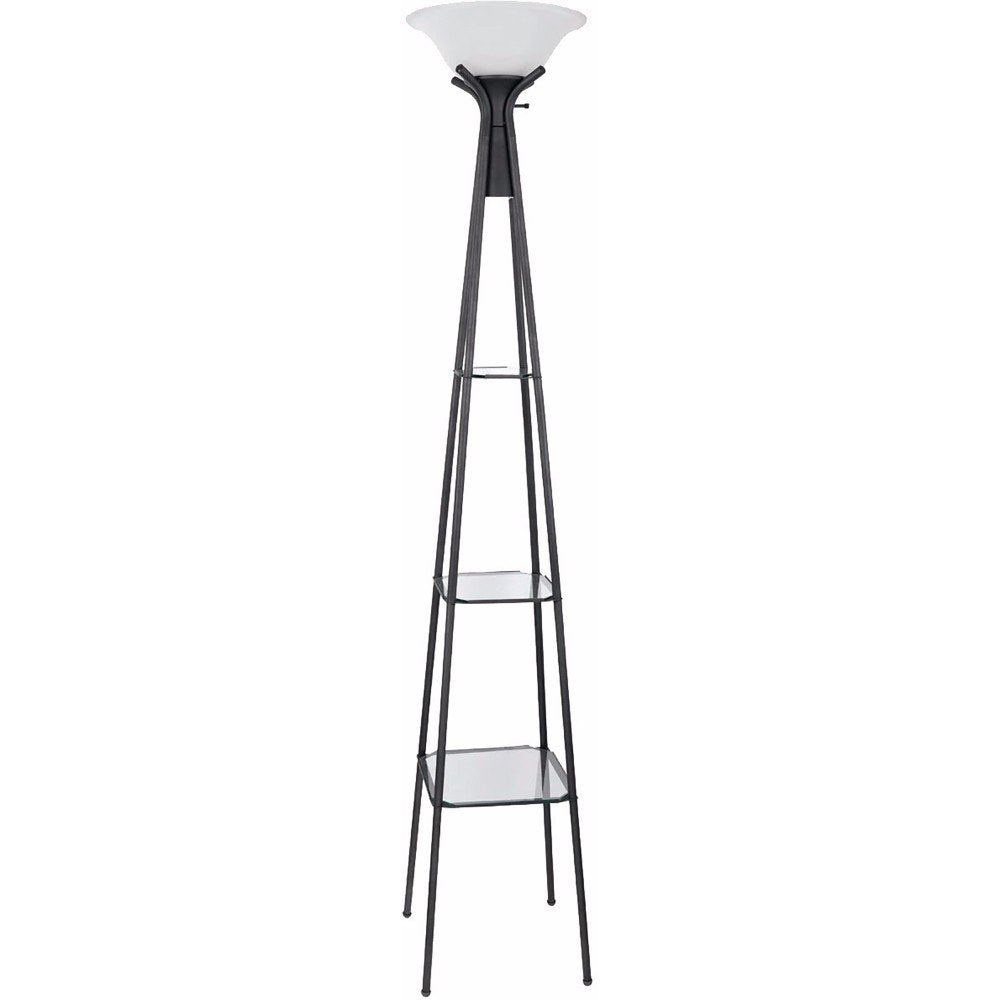 Benzara Floor Lamp Black And White