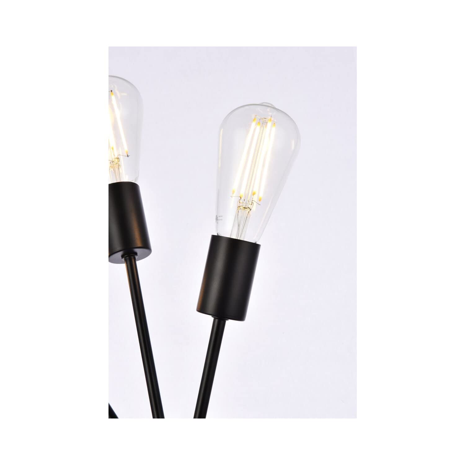 Living District Lucca 3-Light Mid-Century Metal Bath Sconce in Black