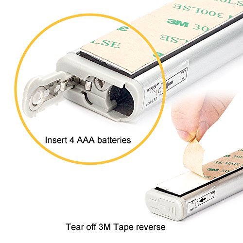 Leadleds I-007 10-Led Wireless Motion Sensor Light Automatic With Magnetic Strip, Battery Operated, Portable For Closet, Door, S