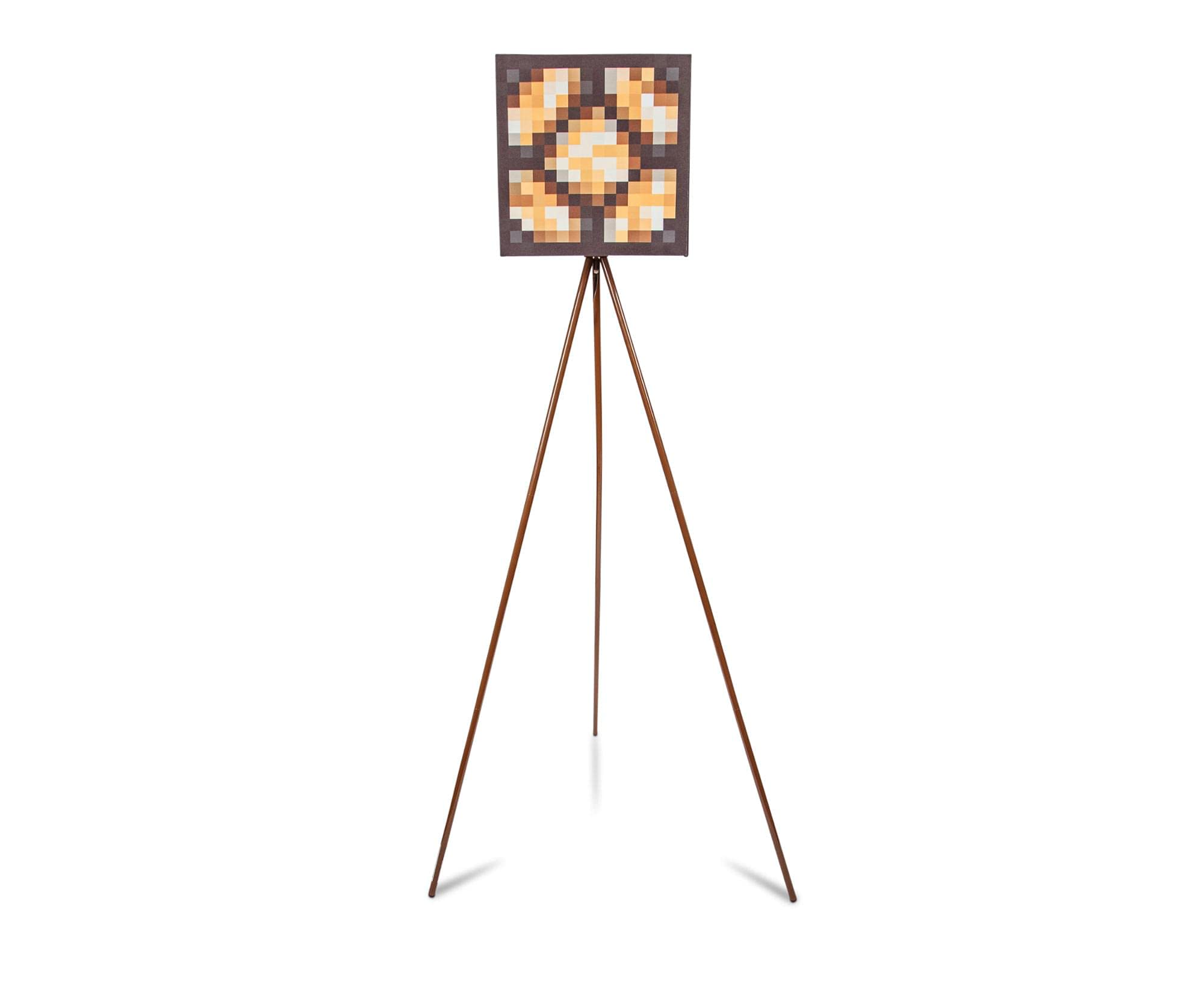 Minecraft Glowstone Tripod Floor Lamp - LED Light, 62 Inches Tall, Metal, Brown, Model 16229, Home Decor Essentials