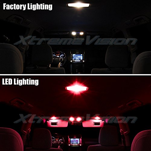 Xtremevision Interior Led For Mitsubishi Evo Lancer 2007-2015 (8 Pieces) Red Interior Led Kit + Installation Tool