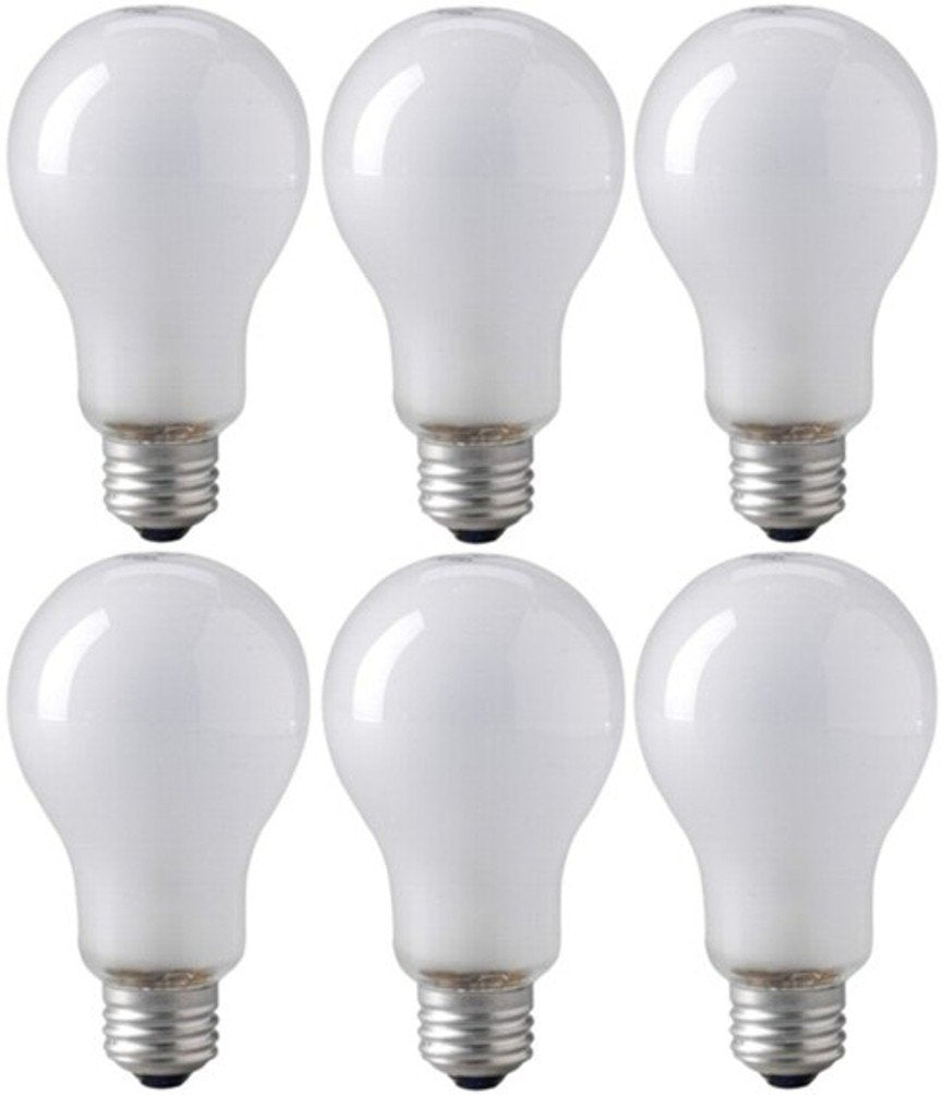 EiKO BBA Inside Frosted Light Bulb (Pack of 6), 8500 Lumens, 120 Voltage Rating, 250 Watts, 2.08 Amps, Medium Screw (E26) Base, 