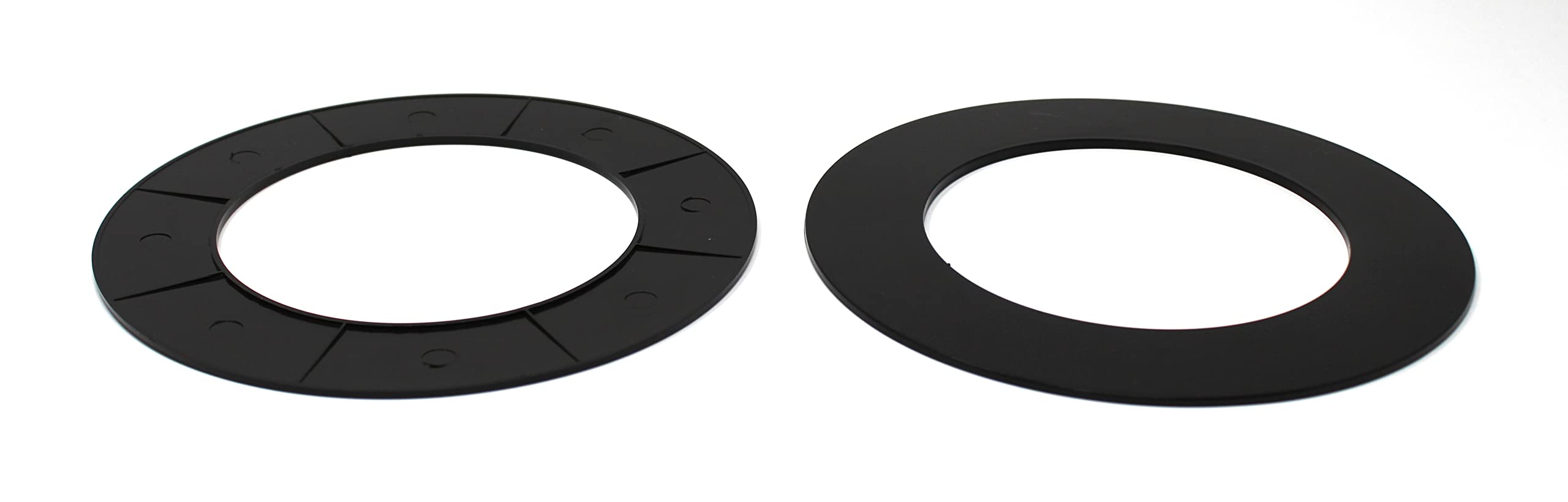 JSP Manufacturing 10in Trim Rings for Recessed Lights, Multi-Color, Black (Set of 10)