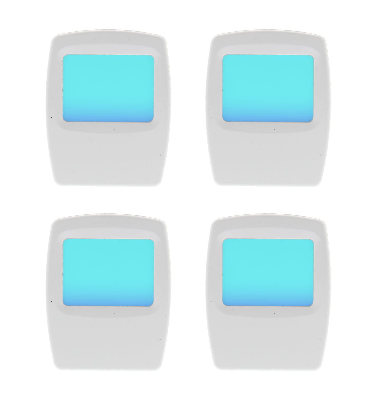 AMERELLE Always-On Blue Night Light, 4 Pack (71282) - Slim, Plug-in, LED Light with a Soft, Cool Blue Glow - Slim Suitable for B