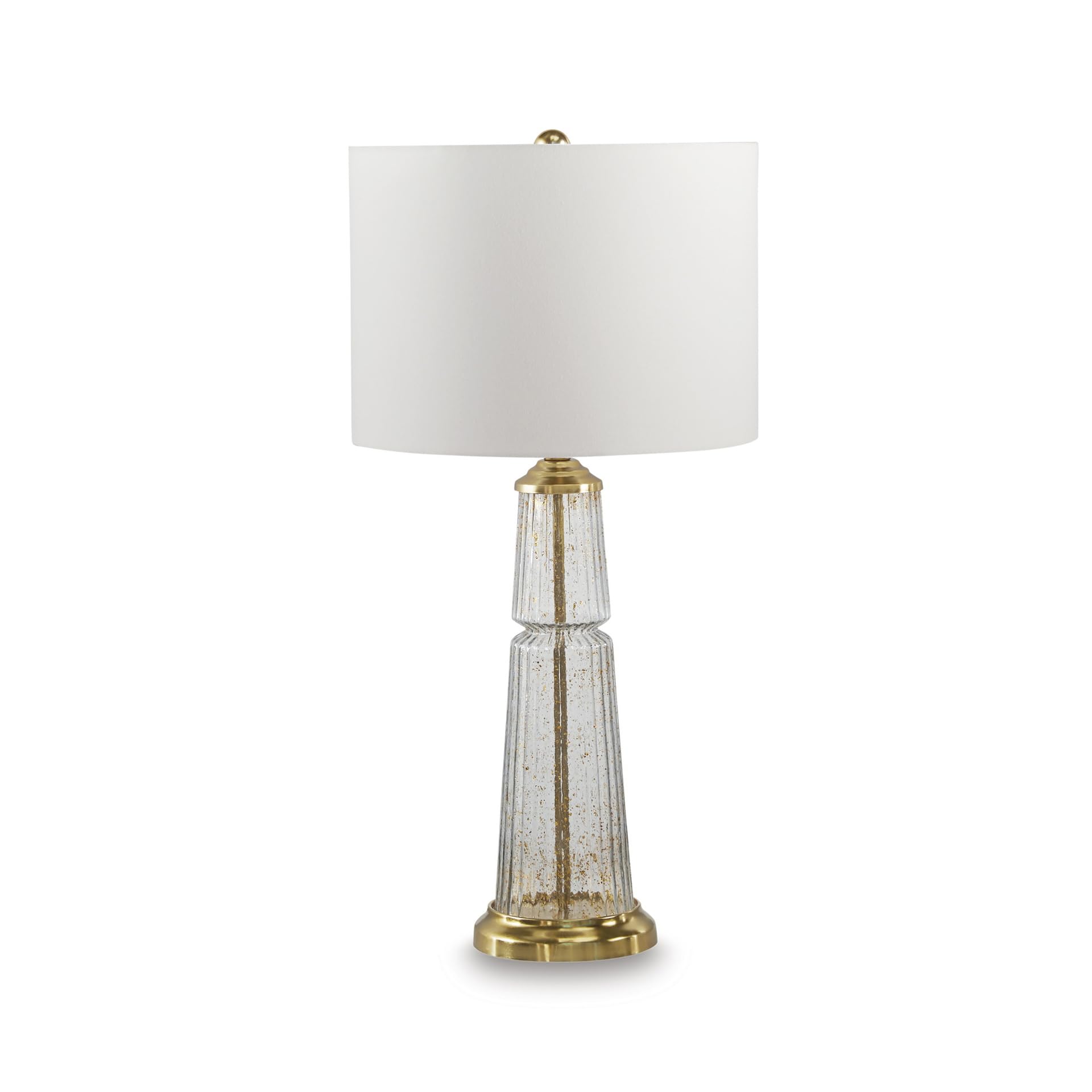 Signature Design by Ashley Bakersboro Coastal Metal Table Lamp with 3-Way Switch, Clear & Metallic