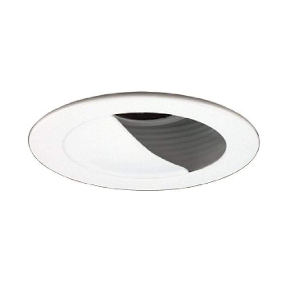 Jesco Lighting 4-Inch Low Voltage Recessed Light, Wall Washer, All White Finish, Step Baffle