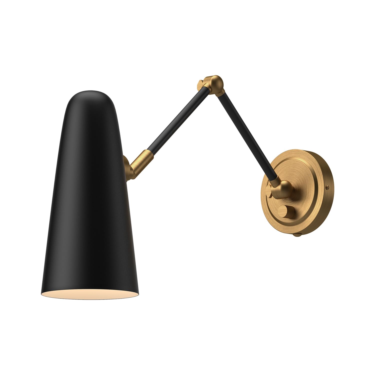 Alora Mood Daniel 24-in Aged Gold/Matte Black 1 Light Wall/Vanity