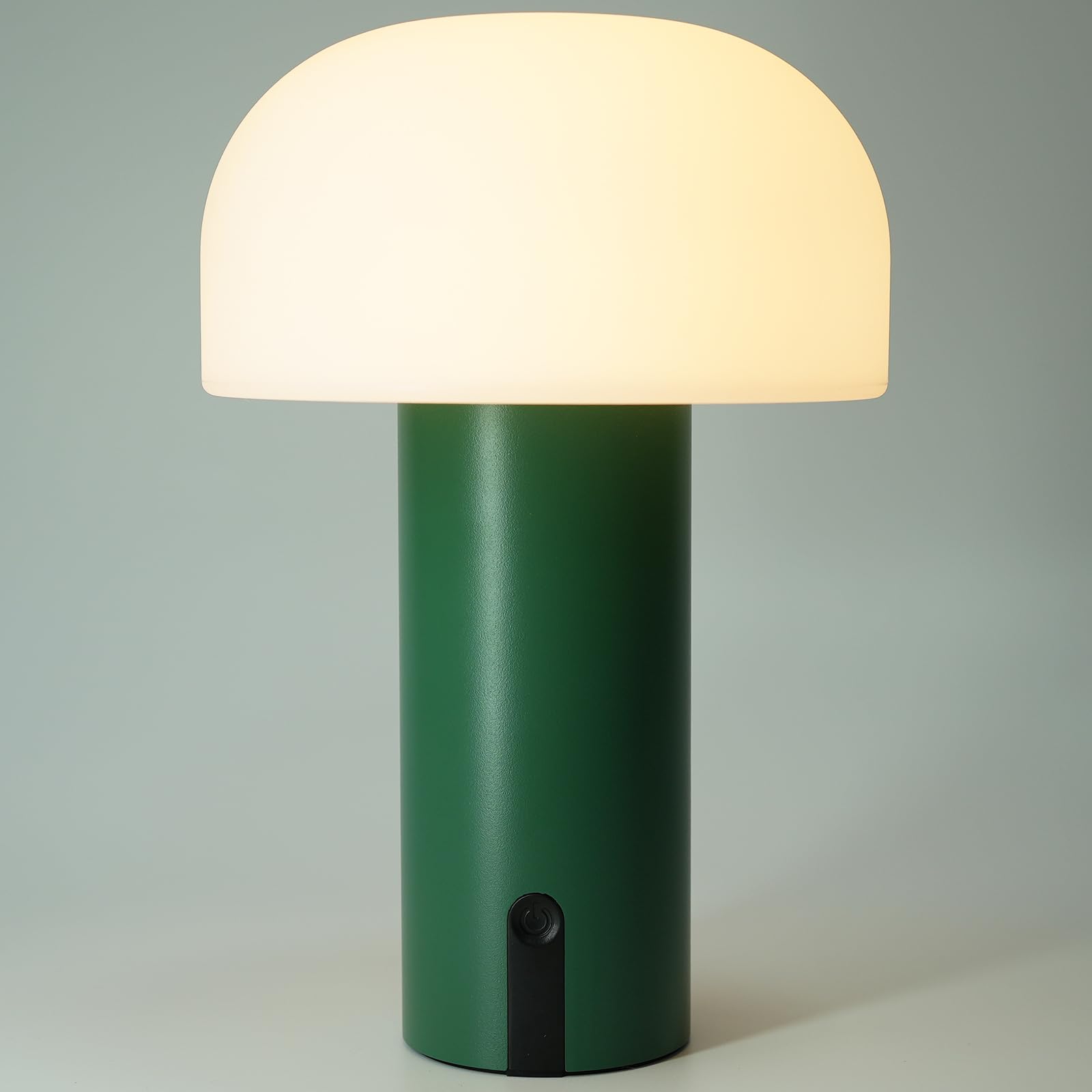 WEILAILUX Cordless Mushroom Table Lamp, Waterproof, Rechargeable, Touch Dimmable, Green, Model WL-3760