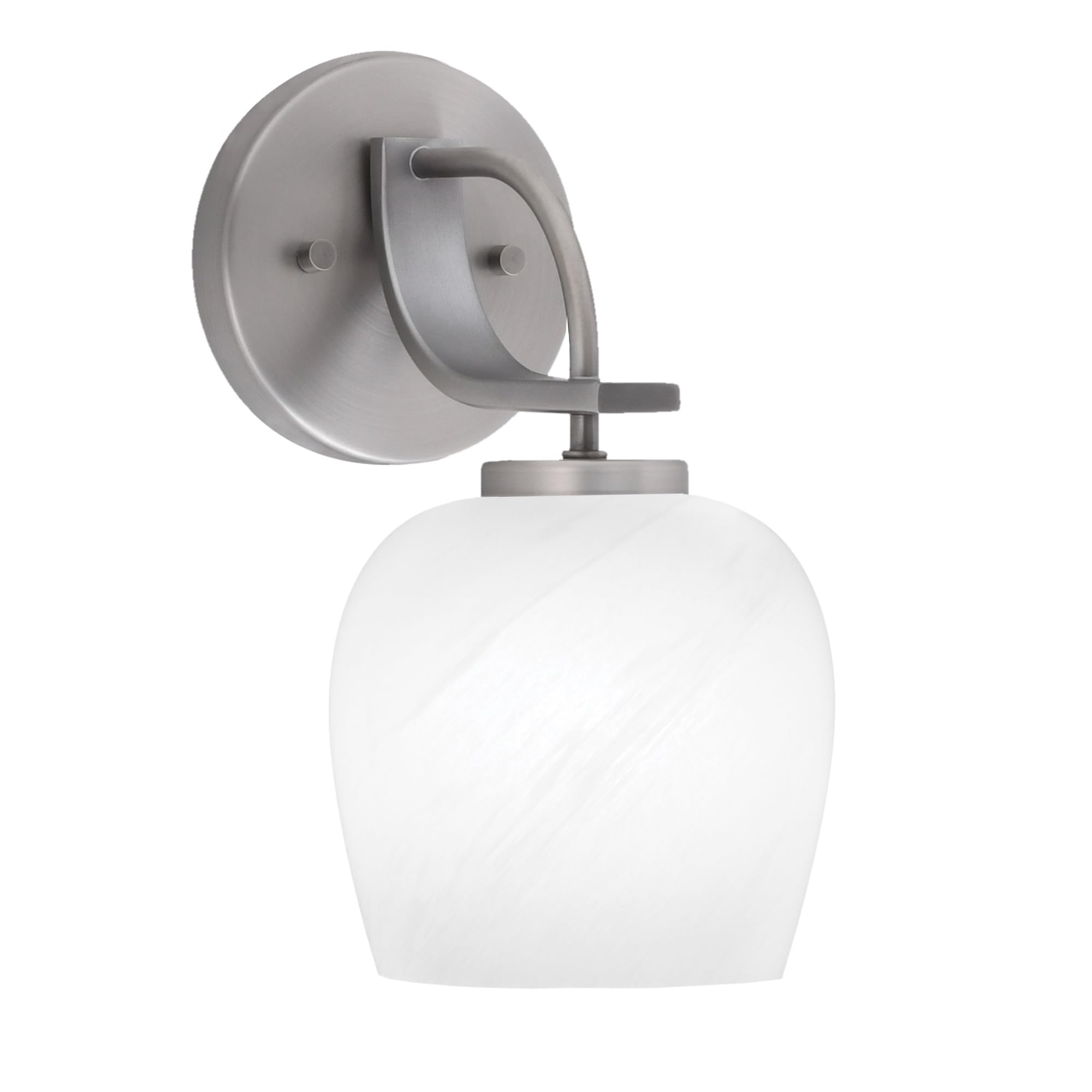 Cavella 1 Light Wall Sconce Shown In Graphite Finish With 6" White Marble Glass