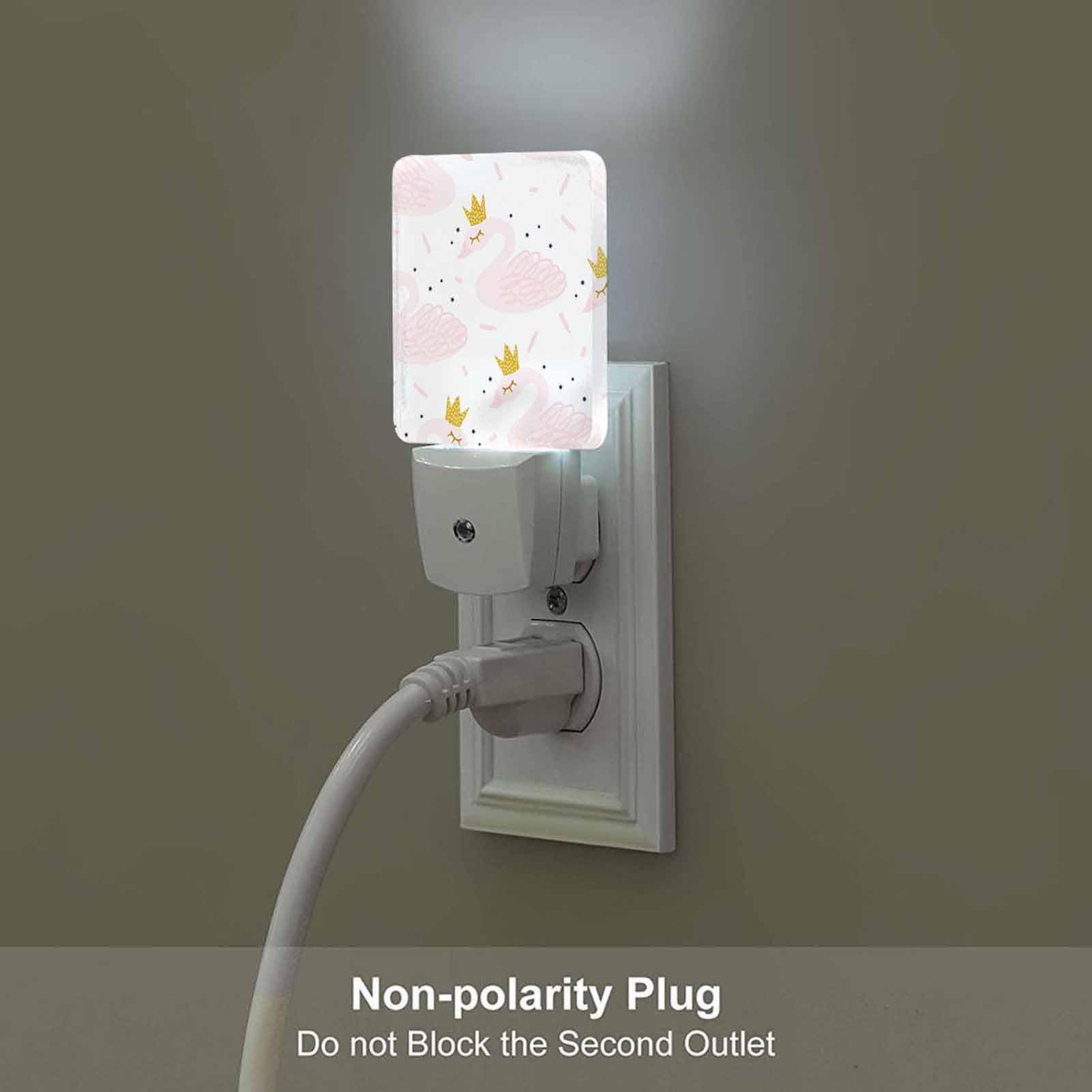 Chrobak LED Night Light - Cute Cartoon Swan, Dusk to Dawn Sensor, White, Model WML-Night-Light-231023-105